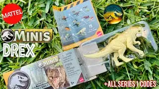 NEW DISTORTUS REX MATTEL MINIS REVIEW + ALL SERIES CODES ! JURASSIC WORLD REBIRTH MINIS 