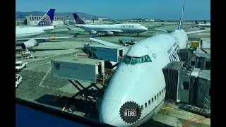 Flying Seat 1A on a United 747 -- Part 1: Taxi & Takeoff