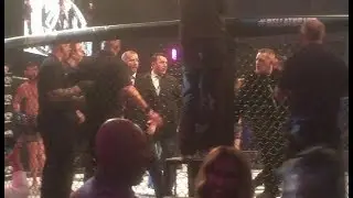 Conor McGregor goes after Referee Marc Goddard at BELLATOR 187 (11/10/2017)