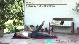 Cours de Pilates - D&eacute;monstration - Cercle de jambe / Leg circle