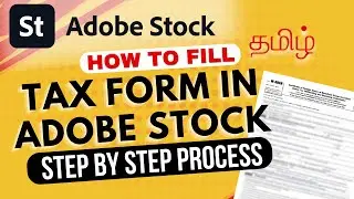 🌐Adobe stock tax form tamil | How to fill Adobe stock tax form tamil