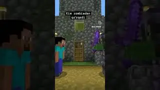 Kim zombiedan qo'rqadi #shorts #minecraft #minecraftwtfmoment #minecraftchallenge