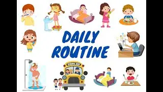 Daily Routines vocabulary |Visual scheduling | #kids #kidslearning #kidslearning #educationalvideo