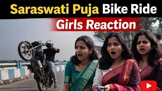 Saraswati Puja 2026 Bike Ride 😱 | Girls Shocked Reaction | R15v4 | R for Rik 