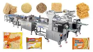 Automatic Instant Noodle Spaghetti Pillow Bag Horizontal 1+2 Feeding Packing Line