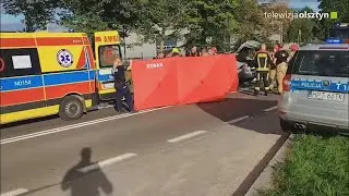 Wypadek na DK51 w gminie Dywity. Dwie osoby zmarły w szpitalu