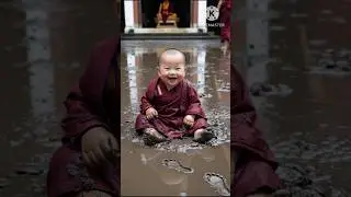 #cute #little monk baby #viralvideo