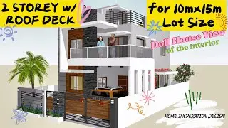 Modern 2 Storey with Roof Deck - For 10m x 15m = 120 sq.m. Lot Size