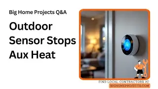 Outdoor sensor lockout stops auxiliary heat when cold