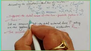 Centre of mass of two particles system #11physics  #ch7 #systemofparticleansrigidboxy