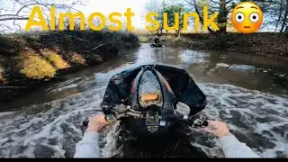 Atv group ride (almost sunk the renegade) #atv #atvs #canam #renegade