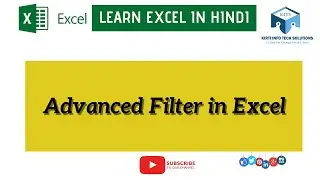 Excel: Advanced filter | Data tab- advanced filter