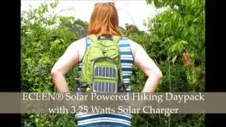 ECEEN&reg; Solar Powered Hiking Daypack with 3.25 Watts Solar Charger