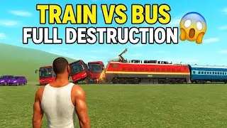 TRAIN VS BUS FULL DESTRUCTION 😱 // Yeh Dekha Kya Train Ne Sab kuchal Diya