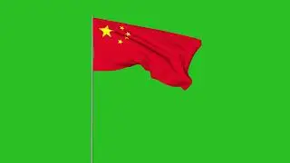 BANDEIRA DA CHINA 4K C4D GREEN SCREEN CHROMAKEY FLAG OF CHINA 4K C4D GREEN SCREEN CHROMAKEY