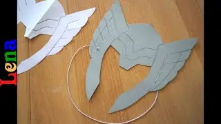 Thor Maske basteln - How to make Thor Mask DIY - маска супергероя из бумаги