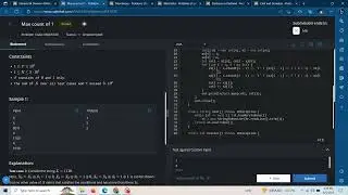 Max count of 1 || Starters 84 Codechef Solution in java || telegram : https://t.me/+X_EHIpRpI1g5N2I9