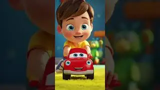 🚗 Red Car Song | wheels of the car | school of rhymes #nurseryrhymes #kidslearning #shorts