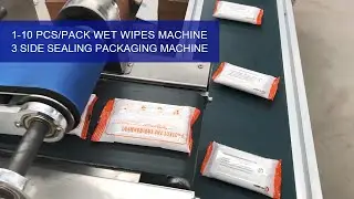 10 Wipes/pack 3 Side Sealing Wet Wipes Making Machine