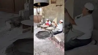 The art of baking Armenian traditional lavash bread