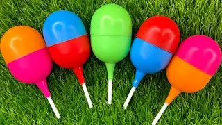 New Glitter Rainbow Lollipop Candy I Cutting | ASMR | Satisfying Video