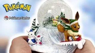 Pikachu & Eevee Snow Globe! (Pok&eacute;mon Center Canada!)