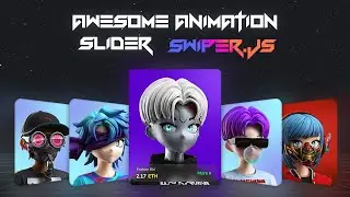 Responsive Slider Html Css Javascript | Awesome Animation Slider in Swiper js | swiper.js