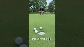 Clean balls vs Dirty balls #wow  #golf #putt #shorts