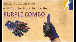 Specialist Gloves Fade + All Doppler Black Pearl Knife | PURPLE COMBO | CS2 Showcase
