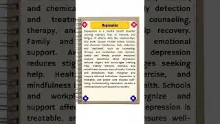 🔴Essay On Depression | Essay On Importance Of Understanding Depression