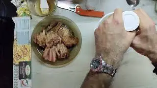 Banitsa with Duck Meat and Fat, and Pineapple
