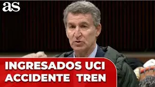 FEIJÓO informa de que los INGRESADOS en la UCI tras el accidente de ADAMUZ no corren 