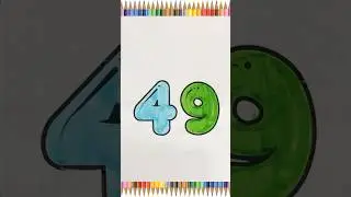 Forty-Nine Coloring Page | Learn Number 49 | Fun Number Coloring