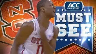 NC State's Rodney Purvis High-Flyin Breakaway Dunk - ACC Must See Moment