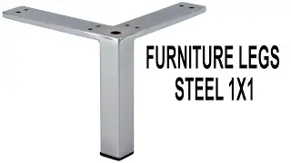 One Inch Square Chrome Furniture Leg | BIG Mounting Plate