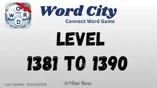 Word City Level Answers [1381 to 1390 Levels] | Connect Word Game 🧩✨ | Mini Boss