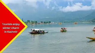 J&K: Amid cold wave conditions, tourists enjoy the warmth of the scenic Kashmir Valley & Dal Lake...