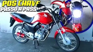 COMO INSTALAR PÓS CHAVE NO FAROL DA START FAN E TITAN 160 SEM CORTAR FIO ‹‹ Maycon Aragão ››