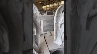 Carved Angel Sculpture Monument Custome Marble Statue Tombstone