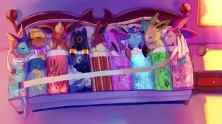 Cozy Eeveelutions Sleep Ambience 🌙 | Relaxing Pok&eacute;mon Music for Sleep, Study & Chill