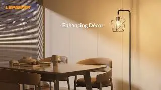 Rustic Modern Floor Lamp | With 4W LED Edison Bulb | Lepower