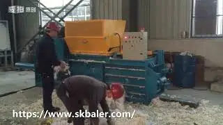 MSW baler machine for sale, horizontal MSW baling machine, auto-tie MSW press machine in China.