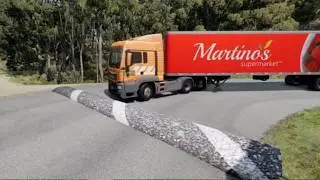 Trucks vs Massive Speed bump vs Deep Water compilation #10 beamng drive live 1