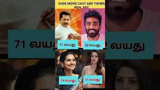 Dude Movie Cast's Real Age #dude #moviereview #age #tamil #movie #celebrity pradeepranganathan  Dude
