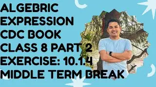 Class 8 Algebraic Expressions | Middle Term Break Application | Exercise 10.1.4 (CDC Book) part 2