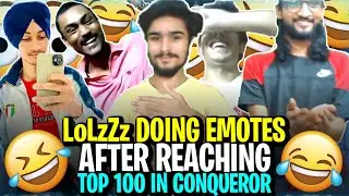THIS IS HOW BI CLAN CELEBRATED TOP 100 CONQUEROR OF CO-LEADER (LoLzZz) | PUBG MOBILE EMOTES 🤣😂