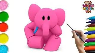 How to Draw  Elly  | Easy Drawing for Kids | Nursery Rhymes | Doodle World Kids