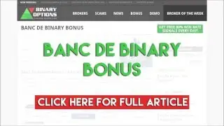 Banc De Binary Bonus