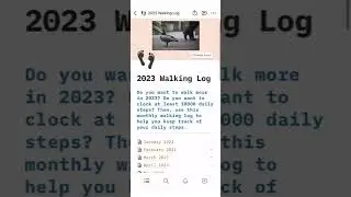 2023 Walking Log: A Notion Template
