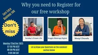 🌟 Earn Extra Business Talk —Why you need to Register for our free workshop